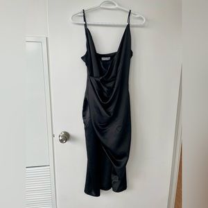 Evening dress satin black Babaton